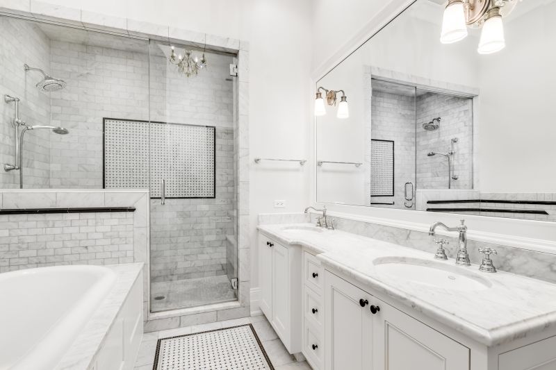 Renovated Bathroom with Marble Finishes
